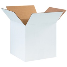 9'' - 11'' - 075-0110866 - 10'' x 10'' x 10'' White Corrugated Boxes