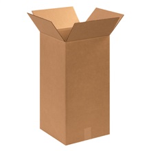 12'' - 13'' - 075-0109500 - 12'' x 12'' x 24'' Tall Corrugated Boxes
