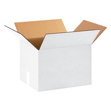 14''-17'' - 075-0107822 - 15'' x 12'' x 10'' White Corrugated Boxes