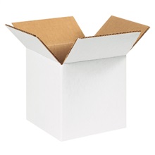 3'' - 8'' - 075-0110957 - 5'' x 5'' x 5'' White Corrugated Boxes