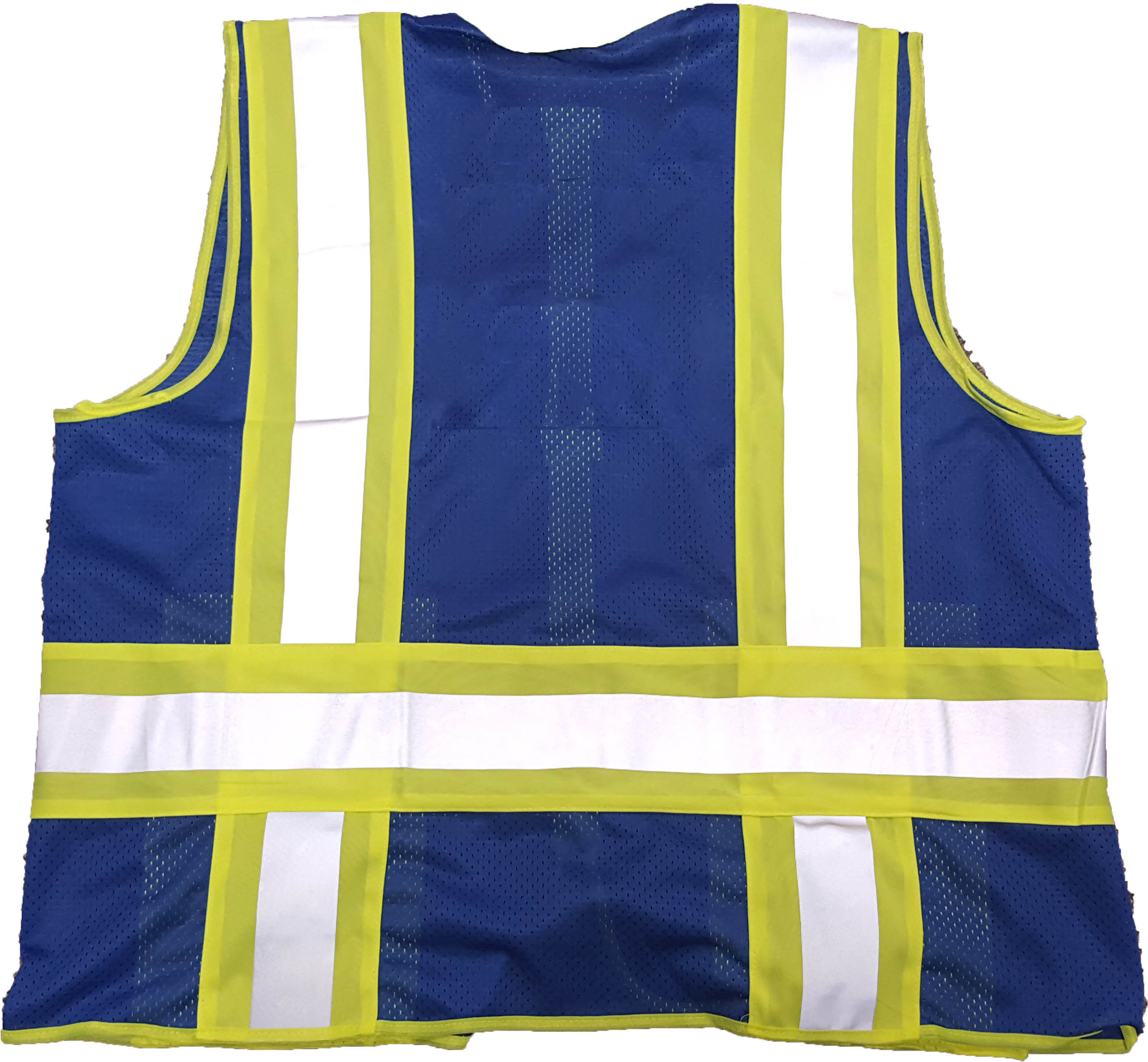 Safety Vests - 350-0120057 - Royal Blue Mesh Safety Vest with Lime/Silver Lamin
