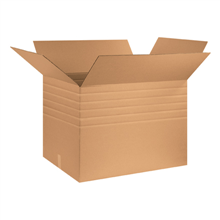 Multi-Depth Corrugated Cartons - 075-0108503 - 32'' x 24'' x 24'' Heavy-Duty Multi-Depth Boxes