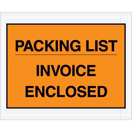 ''Packing List/Invoice Enclosed'' Envelopes - 215-0116156 - 4 1/2