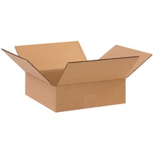 9'' - 11'' - 075-0108325 - 10'' x 10'' x 3'' Flat Corrugated Boxes