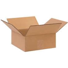 9'' - 11'' - 075-0107696 - 10'' x 10'' x 4'' Flat Corrugated Boxes