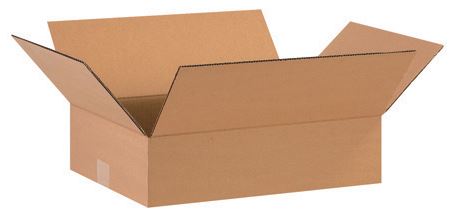 14''-17'' - 075-0107641 - 16'' x 12'' x 4'' Flat Corrugated Boxes