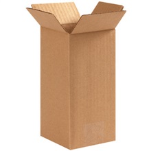3'' - 8'' - 075-0108139 - 4'' x 4'' x 8'' Tall Corrugated Boxes