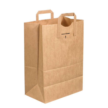 Flat Handle Grocery Bags - 012-0111218 - 12