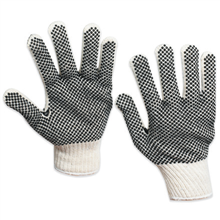 PVC Dot Knit - 264-0113996 - PVC Black Dot Knit Gloves - Small