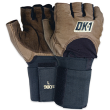 Premium Pre-Curved Work Gloves - 264-0114028 - Half-Finger Impact Gloves - Medium