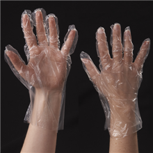 Food Service Gloves - 264-0114206 - Clear Poly Gloves 1 Mil