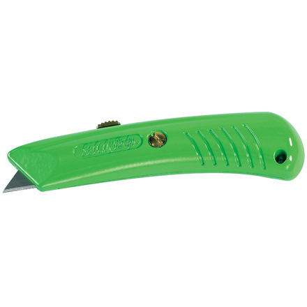 Knives - 356-0114544 - Safety Grip Utility Knife - Neon Green