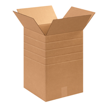 Multi-Depth Corrugated Cartons - 083-0115576 - 12'' x 12'' x 18'' Multi-Depth Corrugated Boxes