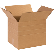 Multi-Depth Corrugated Cartons - 075-0108337 - 14'' x 12'' x 12'' Multi-Depth Corrugated Boxes