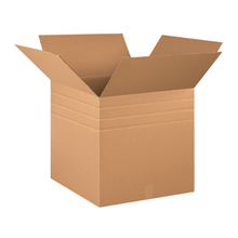 Multi-Depth Corrugated Cartons - 075-0108486 - 20'' x 20'' x 20'' Multi-Depth Corrugated Boxes