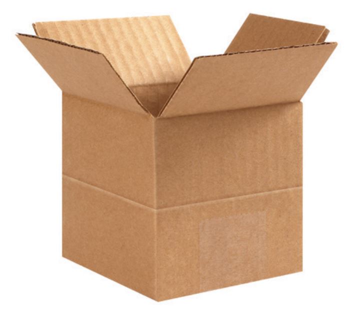 Multi-Depth Corrugated Cartons - 075-0115601 - 4'' x 4'' x 4'' Multi-Depth Corrugated Boxes