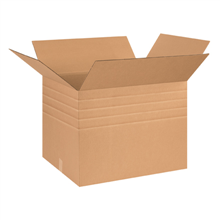 Multi-Depth Corrugated Cartons - 075-0108500 - 26'' x 20'' x 20'' Heavy-Duty Multi-Depth Boxes