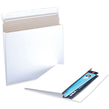 White Gusseted Flat Mailers - 232-0116308 - 12 1/2