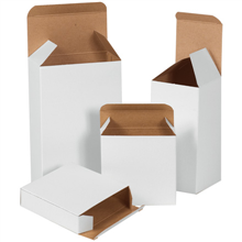 White Reverse Tuck Folding Cartons - 073-0116381 - 3 1/4