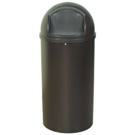 Domed Waste Receptacles - 353-0116513 - 25 Gallon - Brown Domed Waste Receptacles