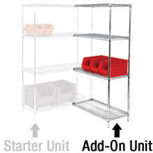 Wire Shelving Add-On Unit - 351-0117483 - 36