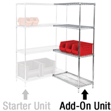 Wire Shelving Add-On Unit - 351-0117556 - 60